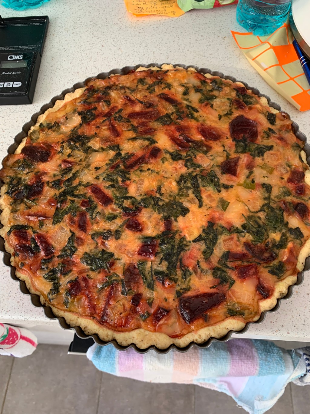 Indulge in a Colourful Low-Protein Delight: Spinach and Beetroot&nbsp;Quiche